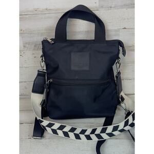 Cynthia Rowley Emma Black Nylon Convertible Backpack Crossbody Shoulder Bag